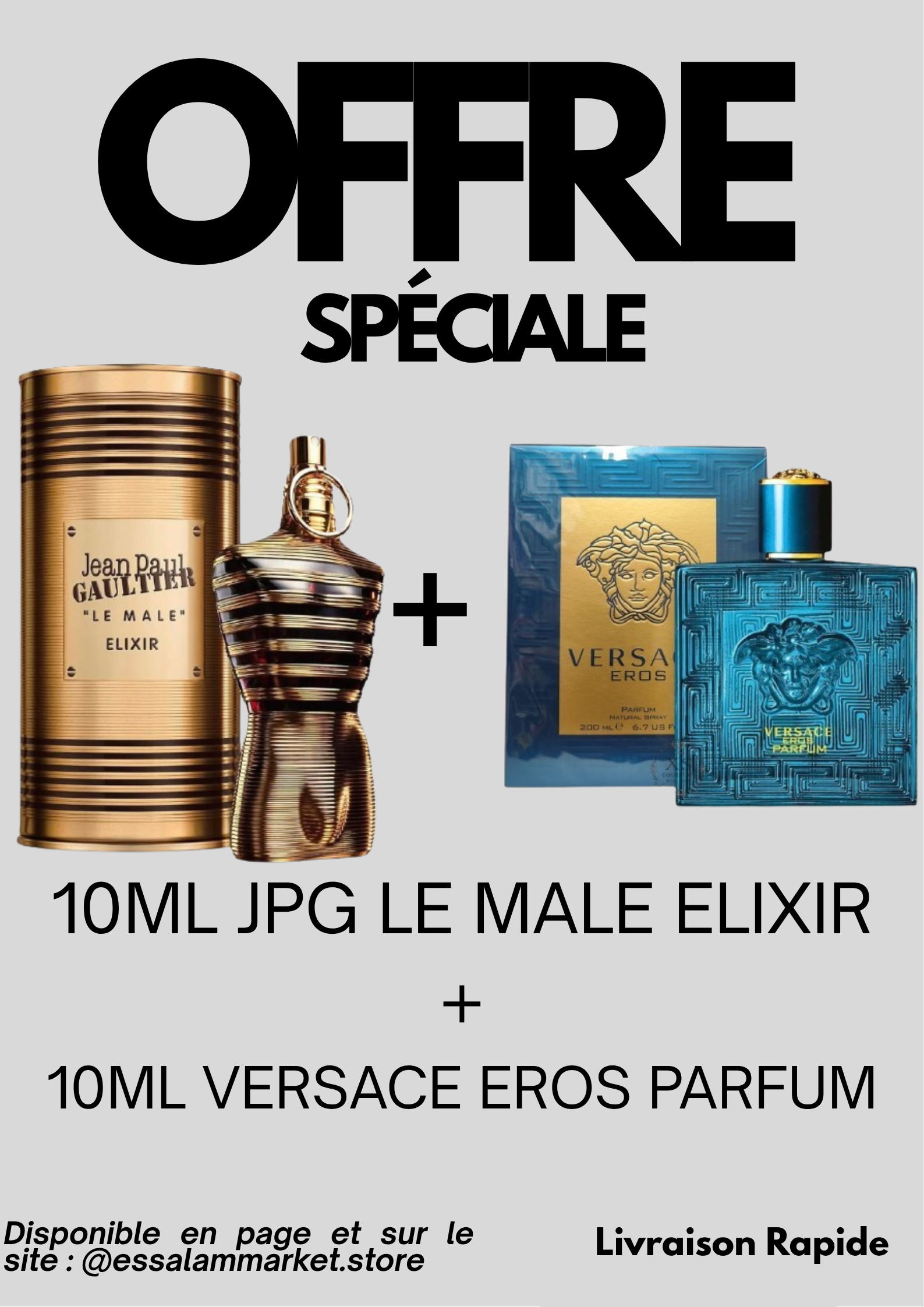 JPG le male elixir + eros perfum